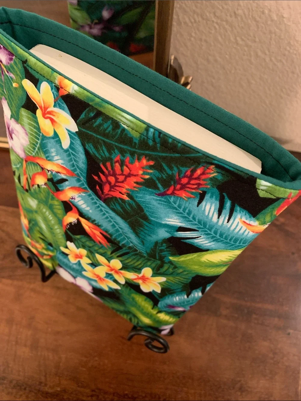 Book Sleeve: Tropical Floral Design - Handmade NWOT
